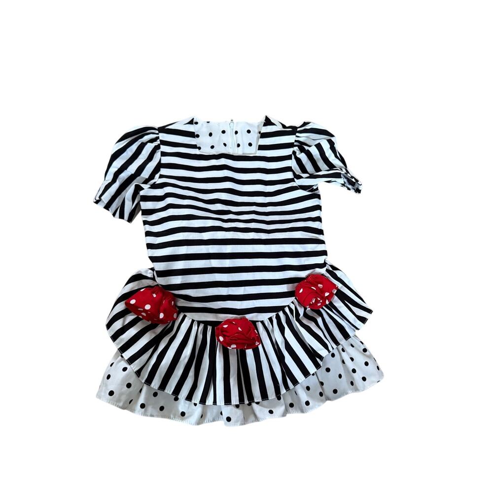 Vintage Isabella 90s black and white striped toddler tunic‎ top
